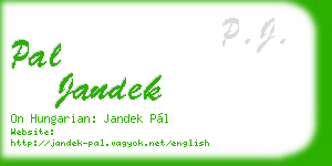 pal jandek business card